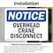 Signmission Overhead Crane Disconnect, 14 in W x Rectangle, Vinyl Decal OS-2PACK-NS-D-1014-L-16307 - alternate 4